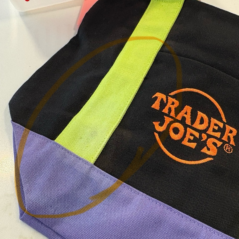 Trader Joe's Black Tote Bag with a flaw! Read in description